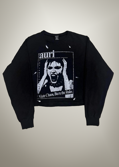 BLACK "CHAOS" L/S TEE